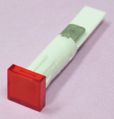 Glödlampstillbehör 130Vac röd 9mm