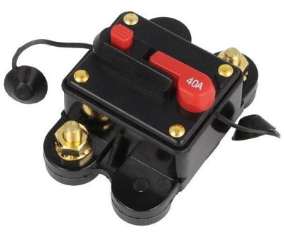 Överströmskydd (automatsäkring) 12-48Vdc 40A IP67