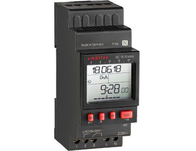 Digital timer för DIN-skena NFC 230Vac 16A