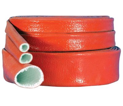 Silikon-/glasfiberisolering 12 mm rödbrun 10 m/rulle