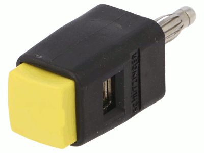 Snabbanslutning för ledare till 4 mm banankontakt 16A gul