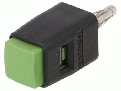 Snabbanslutning för ledare till 4 mm banankontakt 16A grön