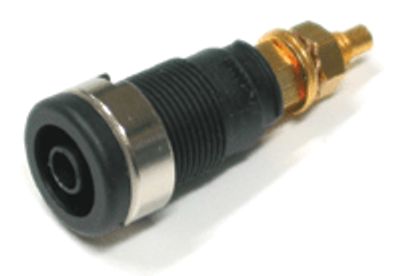 Säkerhetsbanaanhylsa 4mm svart