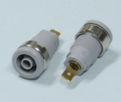 Säkerhetsbanaanhylsa 4mm grå