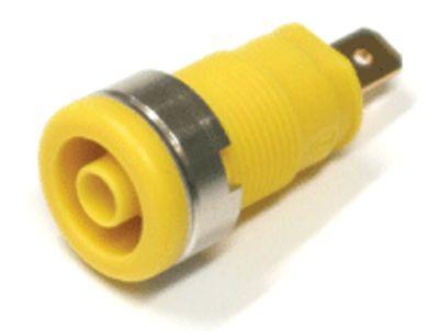 Säkerhetsbanaanhylsa 4 mm gul