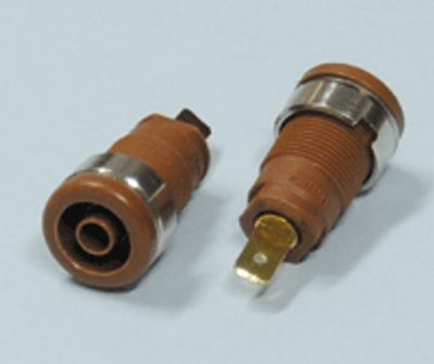 Säkerhetsbanaanhylsa 4mm brun