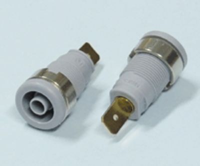 Säkerhetsbanaanhylsa 4mm grå