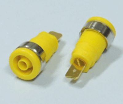 Säkerhetsbanaanhylsa 4 mm gul