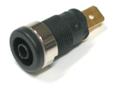 Säkerhetsbananhylsa 4mm svart