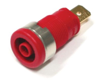 Säkerhetsbanaanhylsa 4mm röd