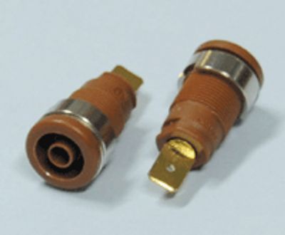 Säkerhetsbanaanhylsa 4 mm brun