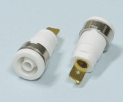 Säkerhetsbananhylsa 4mm vit