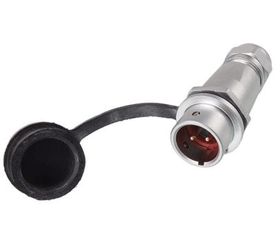 Vattentät förlängningskontakt IP67 2-polig hane