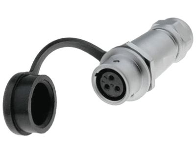 Vattentät förlängningskontakt IP67 3-polig hona