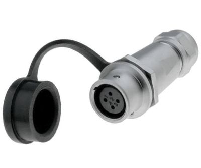 Vattentät förlängningskontakt IP67 4-polig hona