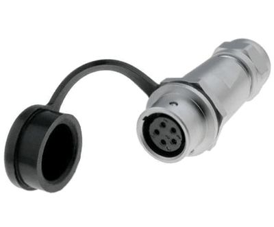 Vattentät förlängningskontakt IP67 5-polig hona
