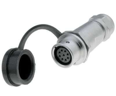 Vattentät förlängningskontakt IP67 9-polig hona