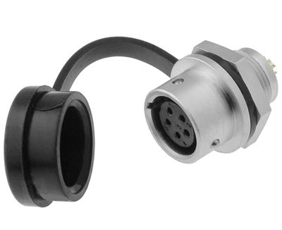 Vattentät chassikontakt IP67 5-polig hona