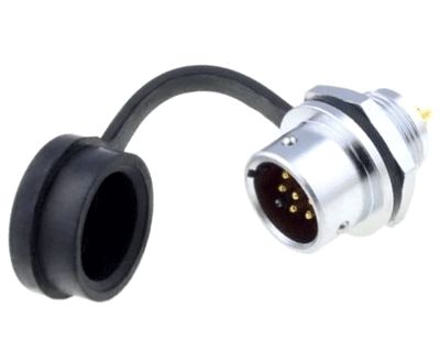 Vattentät chassikontakt IP67 7-polig hane