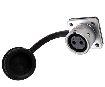 Vattentät chassikontakt IP67 2-polig hona