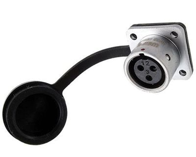 Vattentät chassikontakt IP67 3-polig hona