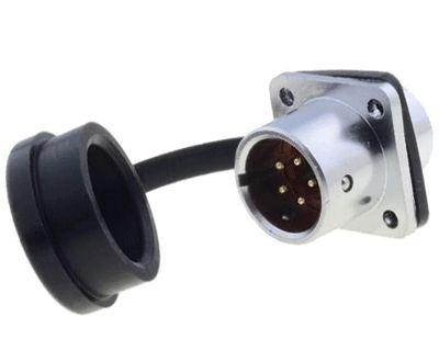 Vattentät chassikontakt IP67 5-polig hane