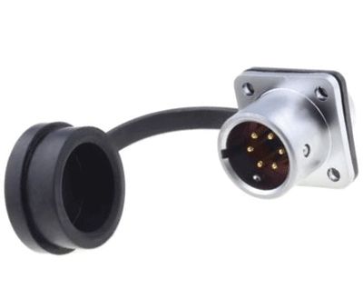 Vattentät chassikontakt IP67 6-polig hane