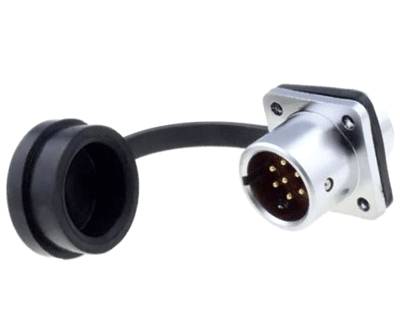 Vattentät chassikontakt IP67 7-polig hane