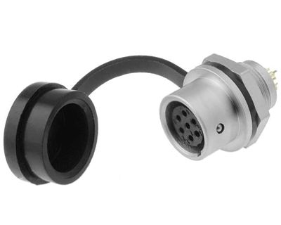 Vattentät chassikontakt IP67 7-polig hona