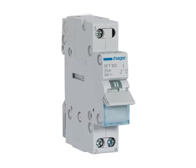 Spakbrytare för DIN-skena 1xON-OFF-ON 25A 230Vac