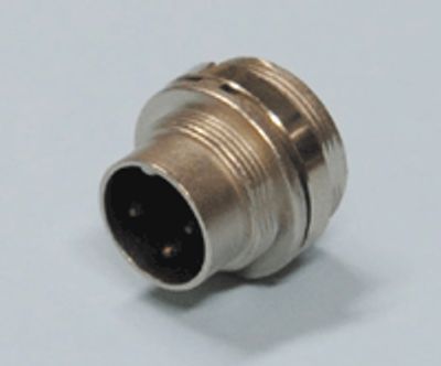 DIN-skenanslutning med gänglåsning 3-polig hane