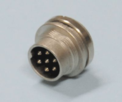 DIN-chassikontakt med skruvlåsning 7-polig hane