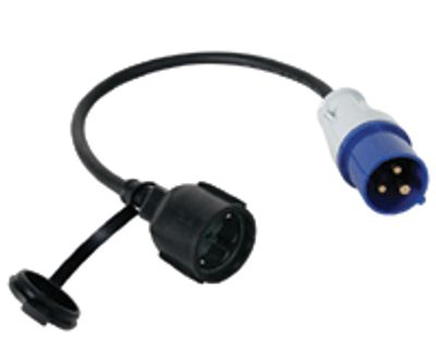 Anslutningskabel Schuko/CEE 16A 250Vac 0,4m