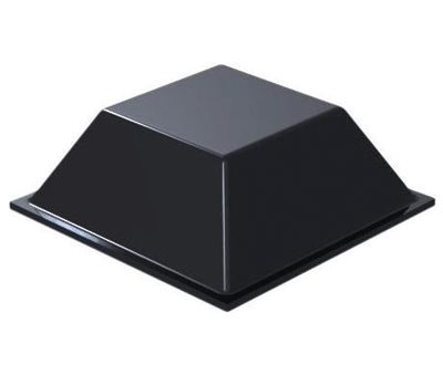 Gummipote med klisterfäste 20,5x20,5x7,5mm svart