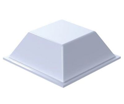 Gummifot med klister 20,5x20,5x7,5mm vit *