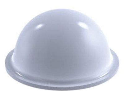 Gummipäls med klister 16x7,9mm vit *