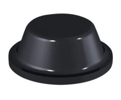 Gummipäls med klister 8x3mm svart