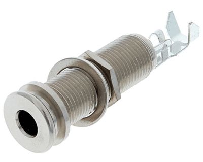 Stereo jack 6,3 mm med lång gänga metall (NYS221)