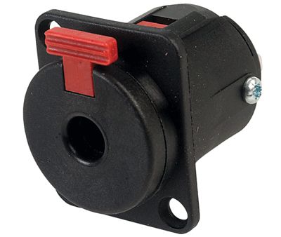 Stereojack 6,3 mm plast/lås svart (NJ3FP6P-BAG)