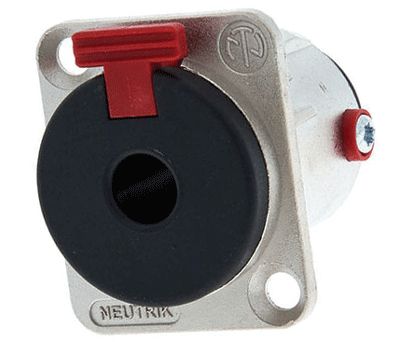 Stereojack 6,3 mm metall/låsning grå (NJ3FP6C)