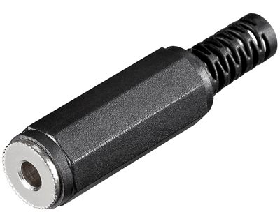 Förlängningskabel 3,5 mm stereo plast svart Förlängningskabel 3,5 mm stereo plast svart