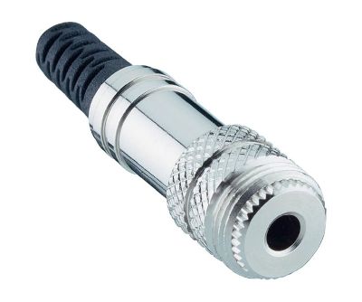 Förlängningsjack 3,5 mm stereo metall med skruvlås