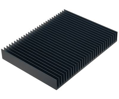 Kylplatta 0,7°K/W 150x200x25mm svart (SK42-150SA)