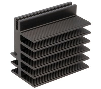 Kylplatta 4,3°K/W 50x45x30mm svart (SK481-50SA)