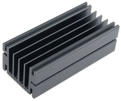 Kylplatta 3,1°K/W 100x46x33mm svart (SK68-100SA)