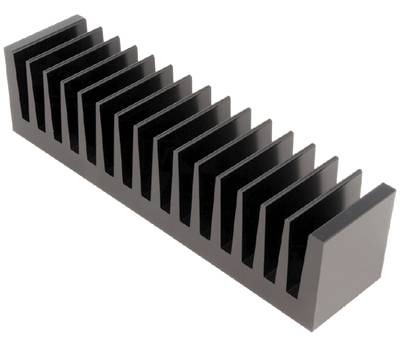 Kylplatta 1,7°K/W 37,5x160x40mm svart (SK85-37,5SA)