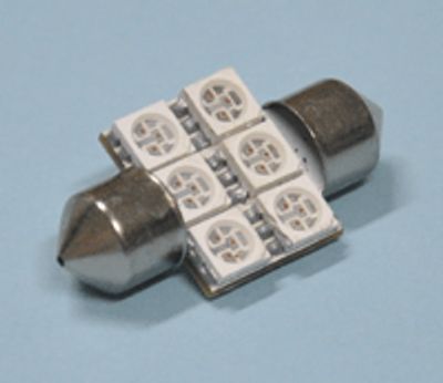 LED-raketslampa S7d 12V röd