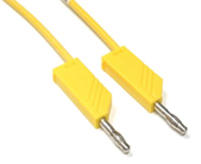 4 mm bananmätkabel silikon 100 cm gul