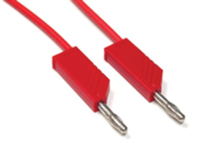 4 mm bananmätkabel silikon 50 cm röd