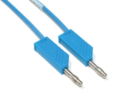 4 mm bananmätarkabel silikon 50 cm blå